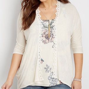 Maurice’s Lace yoke cardigan